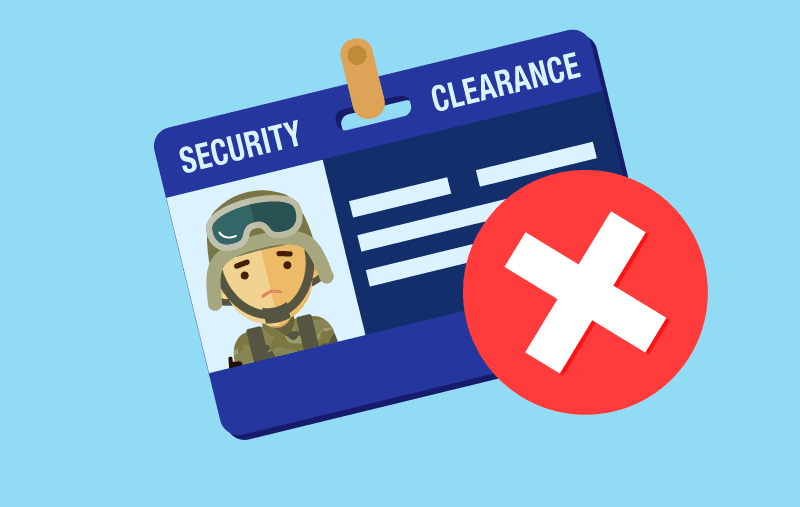 Military Security Clearance Card Not Allowed