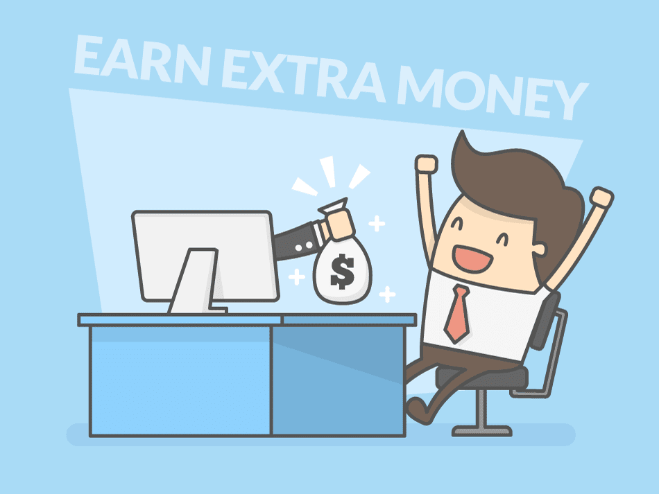 Tips to earn extra money with a man on a computer