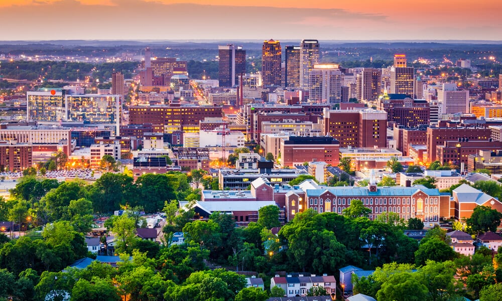 Birmingham, Alabama, USA downtown skyline