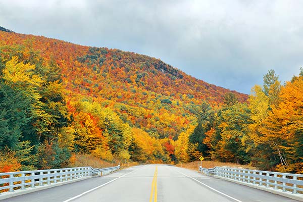 New Hampshire landscape in autumn