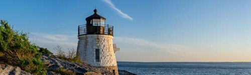 Lighthouse on the coast of Rhode Island